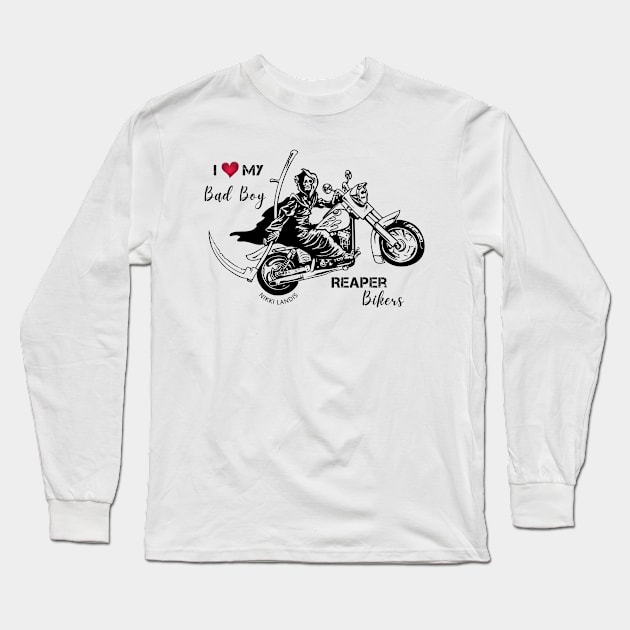 Royal Bastards MC Tonopah, NV Reaper Bikers Long Sleeve T-Shirt by Nikki Landis